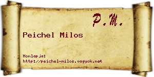 Peichel Milos névjegykártya